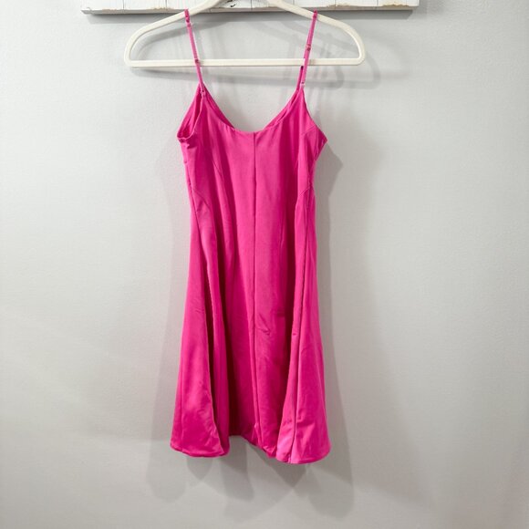 Oh Polly EDONIA Triangle Cup A-Line Mini Dress in Pink Size 4 - Picture 3 of 5